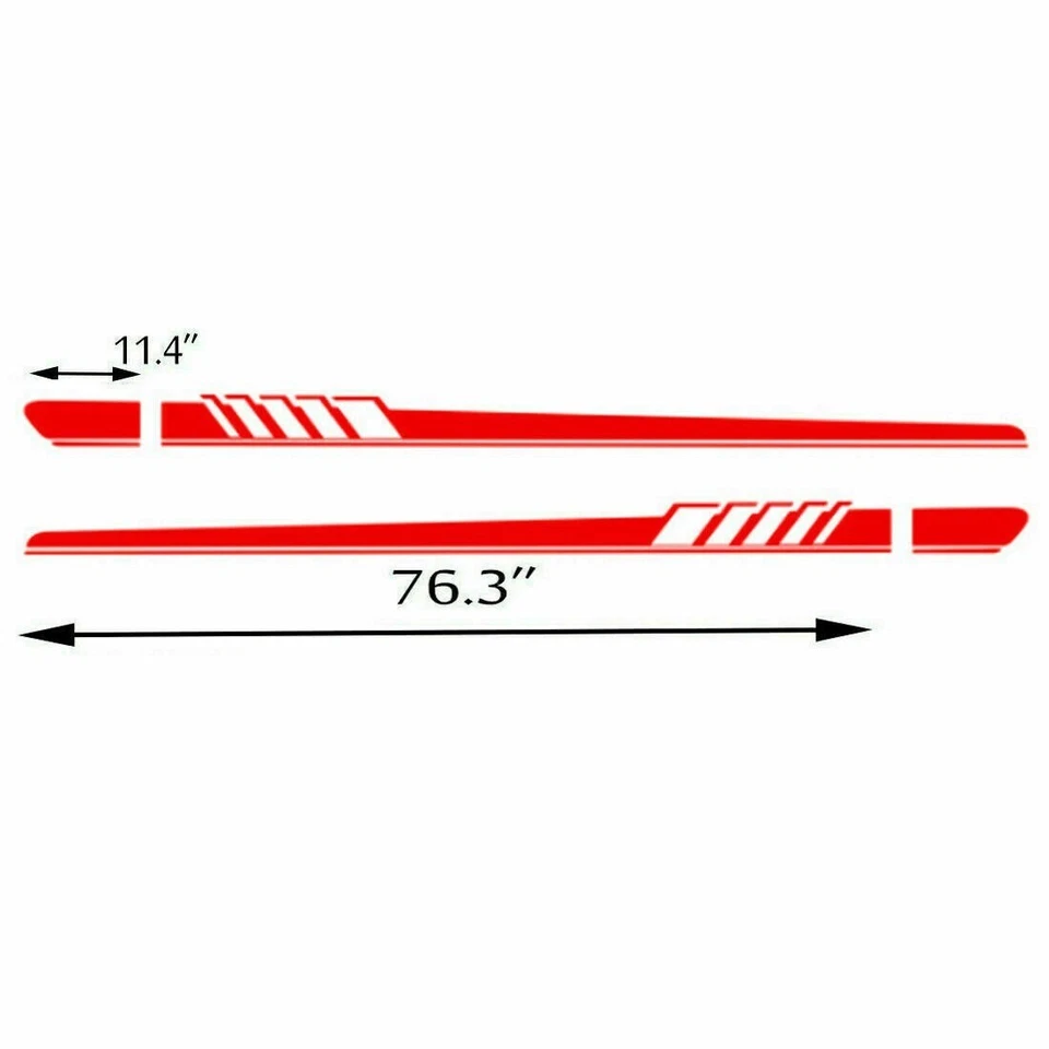 Universal Car Truck SUV Stripes Decals Door Side Fender Graphics Sticker Trim - Image 2 of 4