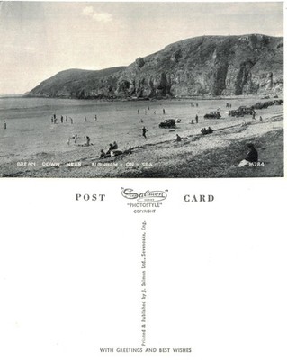 Alte Postkarte - Brean Down in der Nähe von Burnham-on-Sea UNBESENDET