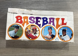 1969 Topps Baseball Empty Wax Box, Gibson, Mays, Rose, Yaz, McLain, Howard 