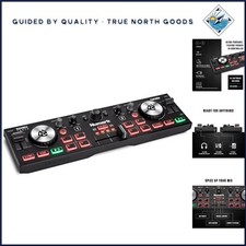 DJ Controller with Crossfader and Four Pad Mo...