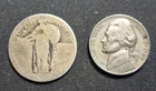 2 Coin Lot - Standing Liberty Quarter (1916-1930) & 1964 D-Mint Nickle