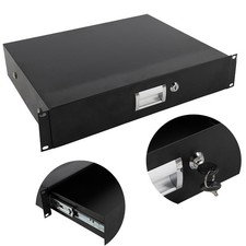 19 Inch Rack Mount 2U Locking Drawer Audio DJ Server Rack Storage Cabinet