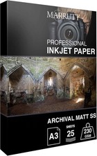 Marrutt 230gsm Archival Matt Single Sided Inkjet Photo Paper: A3-25 Sheets