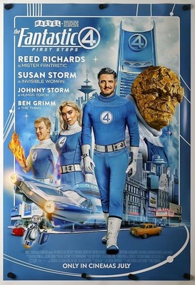 The Fantastic Four 2025 Poster 24x36   Pedro Pascal Marvel Movie Print Unframed