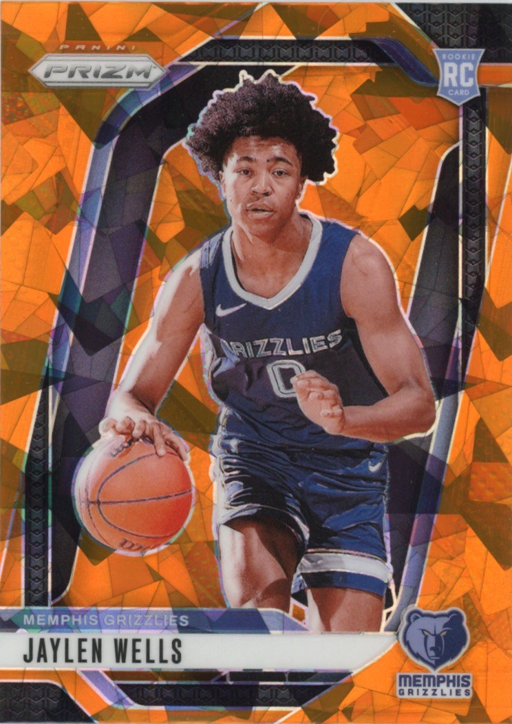 2024-25 Panini Prizm #239 Jaylen Wells Prizms Orange Ice