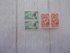 timbres neufs ** 1936 n° 312+313  en paire cote 106€