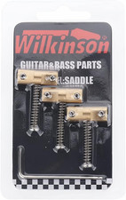 Guitar Bridge Compensated Brass Saddles Set -3Pcs Vintage-Style Telecaster Elect
