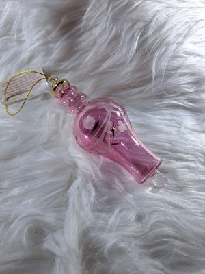 Egypt Glass Etched Boxed Heart Ornament 102 Pink