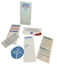 Lot Of 6 Vtg 89’ Pan Am Airways Holidays Vacations Travel Ephemera Memorabilia