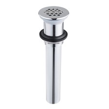 Grid Drain Strainer Assembly Without Overflow for Bathroom Sink, C.O. Plug Gr...