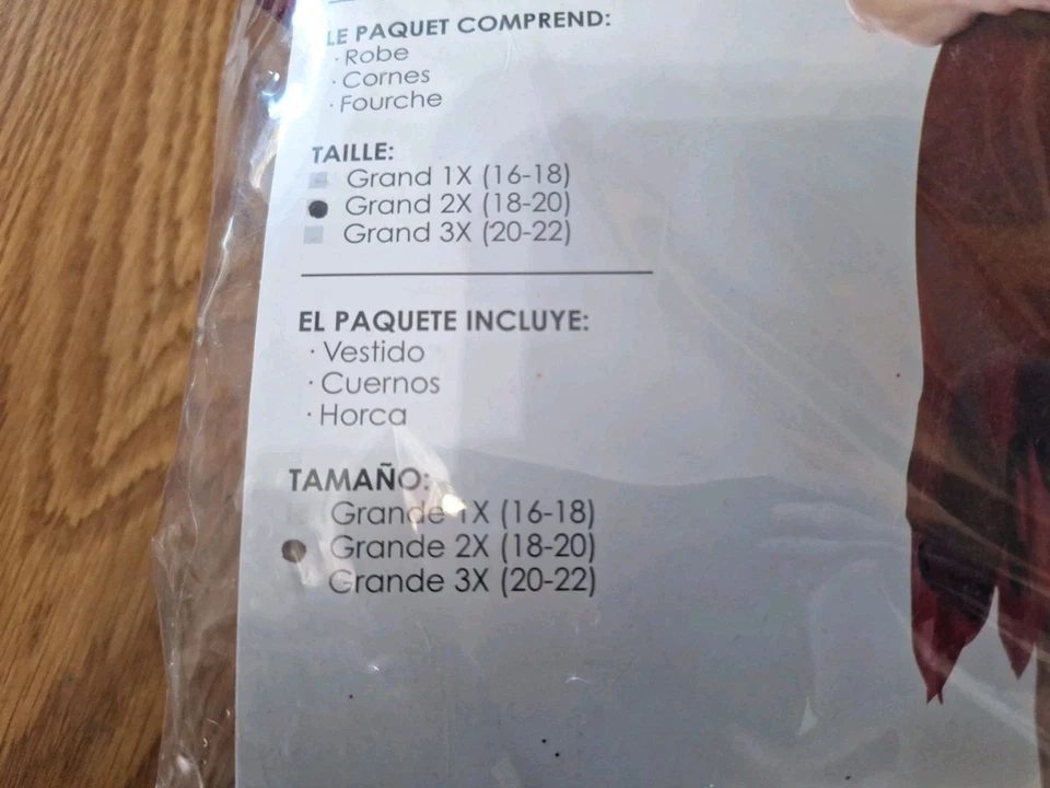 Fantasia nova em folha Red-Hot & Sizzling Devil plus size tamanho 2X, 18 a 20 - Imagem 4 de 4