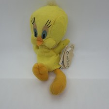 VTG 1997 Warner Bros Looney Tunes Tweety Bird 7" Applause Beanbag Stuffed Toy