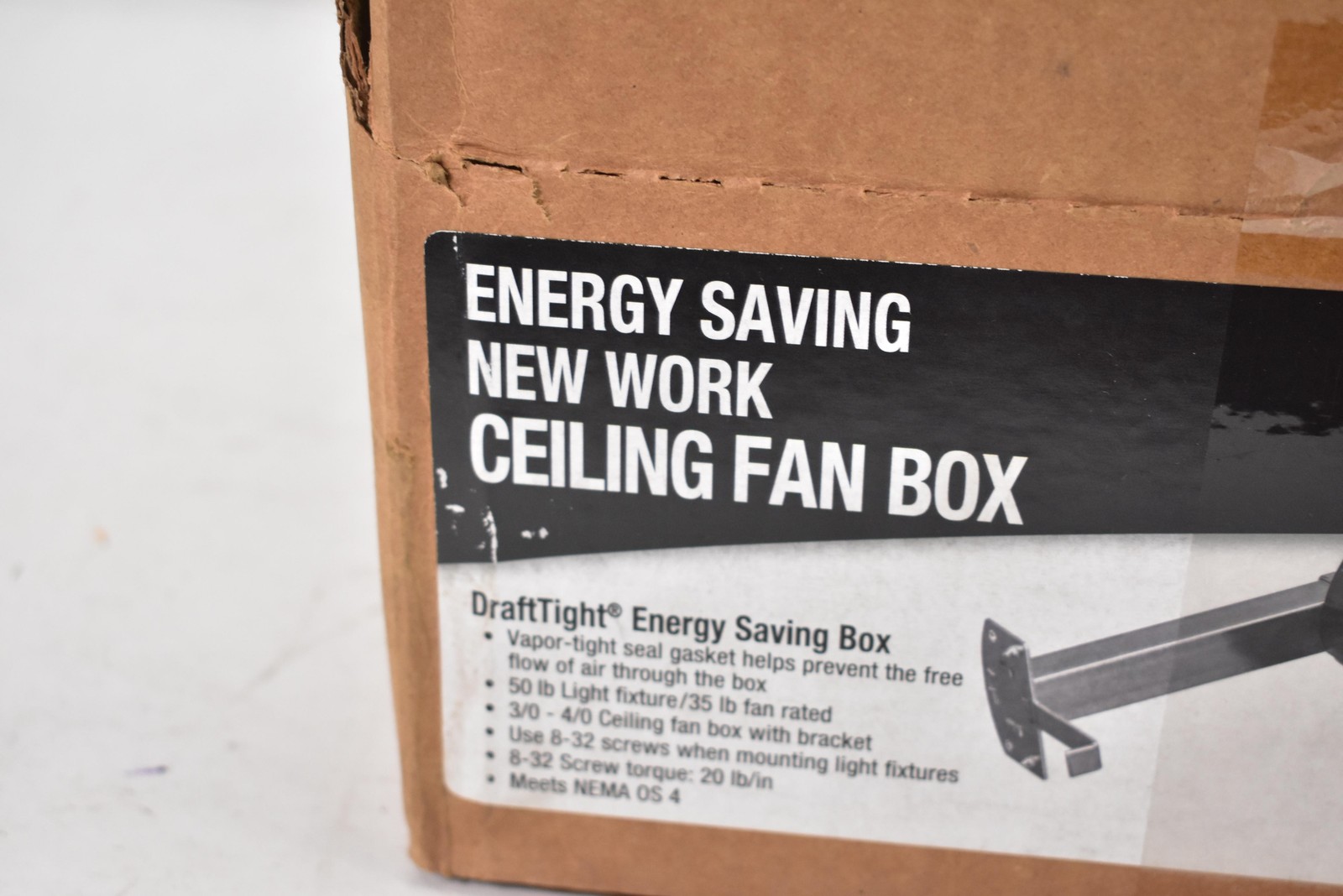 Carlon DraftTight Ceiling Fan Box 26 CU IN Energy Saving New Work 6 Pack USA ABB