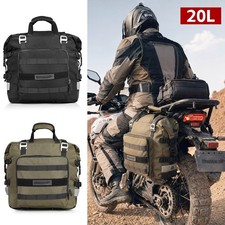 Rhinowalk Motorcycle Saddlebag Waterproof Quickrelease 20L Universal Black/Olive