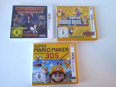 Nintendo 3DS Spiele Paket Super Mario Bros.2, Super Mario Maker, Rhythm Thief