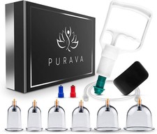 12PCS Cupping Vacuum Massage Cups Set Therapy Health Acupuncture Suction Magnet