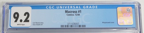 Macross #1 CGC 9.2 - Comico 1984 Robotech official adaptation - white pages - Afbeelding 2 van 3