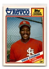 1988 Topps Revco League Leaders - #3 - Vince Coleman - St. Louis Cardinals