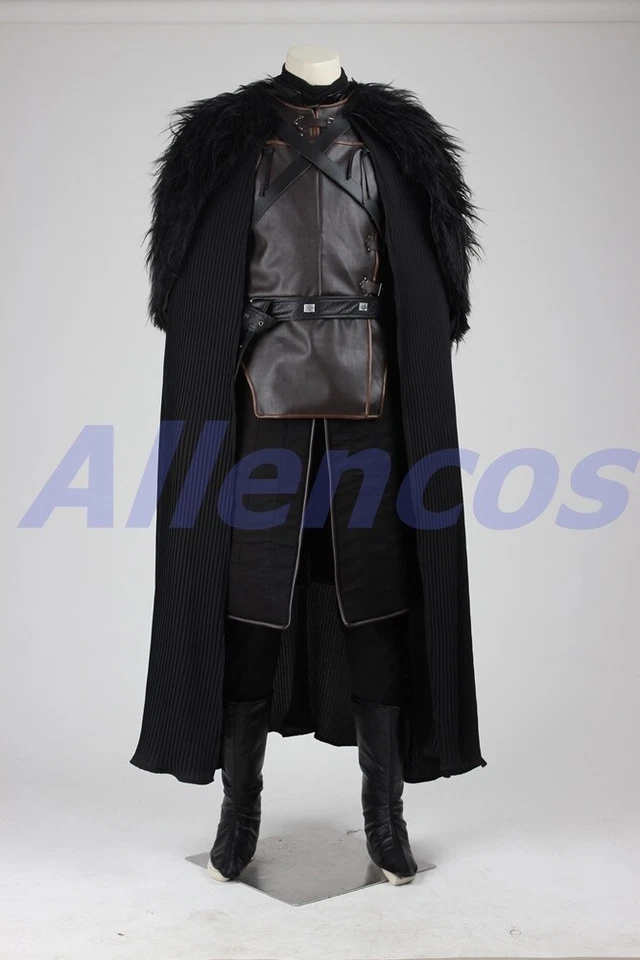 ¡Nuevo! Juego de Tronos Jon Snow Disfraz Cosplay Traje Conjunto Hecho a Medida Foto 2 de 4