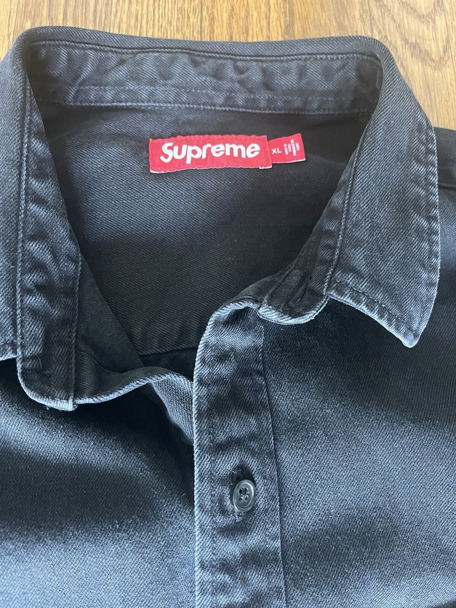 Supreme Loose Fit S/S BLACK Denim Painter XL Shirt Short Supreme Loose Fit S/S BLACK Denim Painter XL Shirt Short