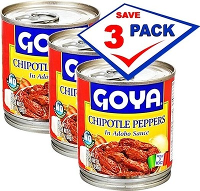 Goya Chiles Chipotles in Sauce 7 oz. Pack of 3