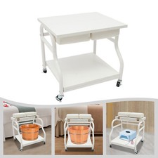2-Tiers Portable Beauty Salon Foot Bath Spa Trolley Manicure Foot Rest Cart