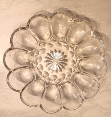 Fairfield Anchor Hocking EGG TRAY 10''  Glasschale in OVP