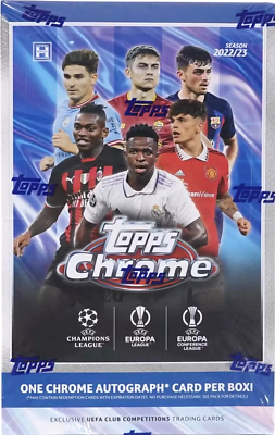 2022-23 TOPPS UEFA CLUB COMPETITIONS CHROME SOCCER HOBBY BOX NEW