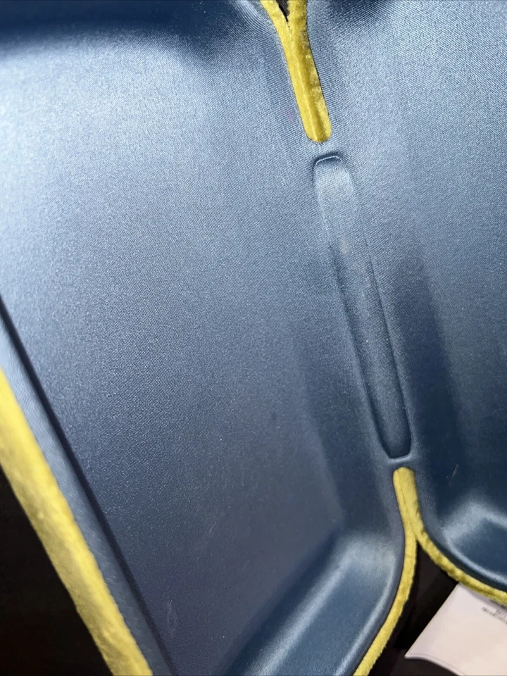 GUCCI Amarillo Verde Gamuza Terciopelo Gafas Gafas Estuche Rígido Soporte con Abrazadera Foto 3 de 4