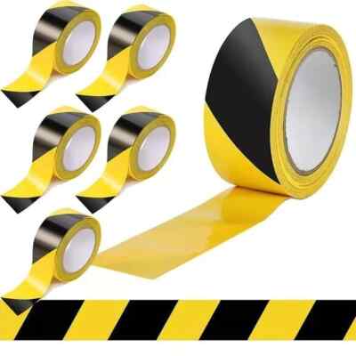 Gefahrenwarn Bodenband x36 Rollen Qualitäts PVC Bodenmarkierungsband 50mm x33,3m