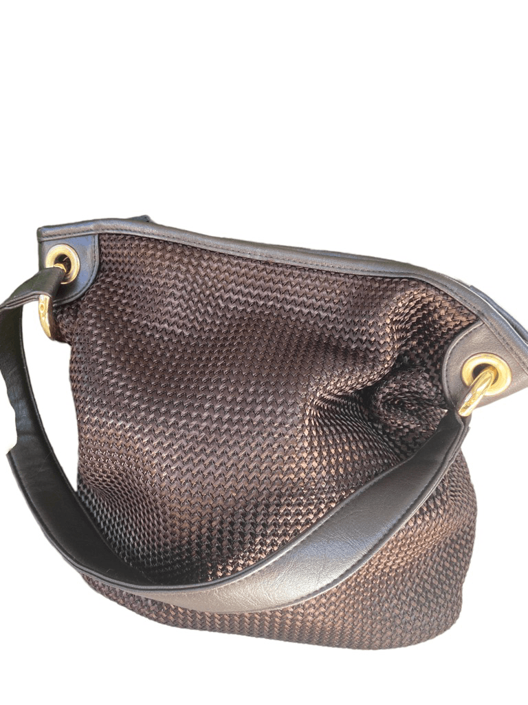 Mondali New York braided textured hobo sack handbag - brown | eBay