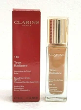 Clarins True Radiance SPF 15 Perfect Skin Foundation Cappuccino 1.1 OZ.