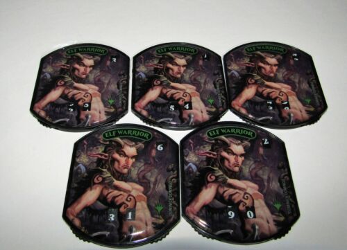 MAGIC THE GATHERING RELIC TOKENS LINEAGE COLLECTION REGULAR LOT OF 5 ELF WARRIOR - Picture 1 of 2