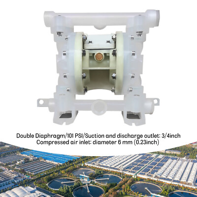 Air-Operated Double Diaphragm Air Poly Pump Outlet for Chemical Fluids 101PSI