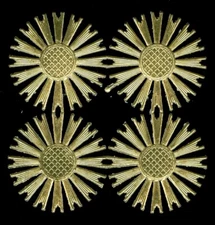 Scrap Die Cut German Dresden Gold Paper Round Halo Rosette Victorian Crafts