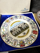 2 X COALPORT BONE CHINA CRICKET PLATES - NOTTINGHAMSHIRE 1981 & 1987 - boxed EXC