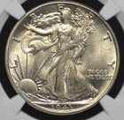 1943 WALKING LIBERTY HALF NGC MS 62 NICE SHIMMERY SILVER SATIN , STRONG STRIKE,