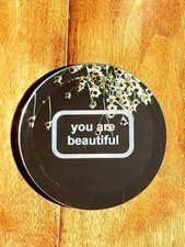 You Are Beautiful Mirror gifts for her positive inspiration Sticker Stickers