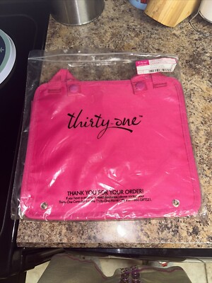 THIRTY-ONE Pink Oh Snap Pocket NEW Storage Pink Cross Pop NIP NEW
