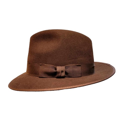 Pilgrim Select Fur Felt Fedora Hat Brown Vintage Size 6.75 