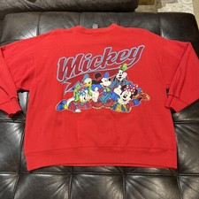 Vintage 90s Men's Mickey Mouse Disney Unlimited Sweatshirt Jerry Leigh Size L