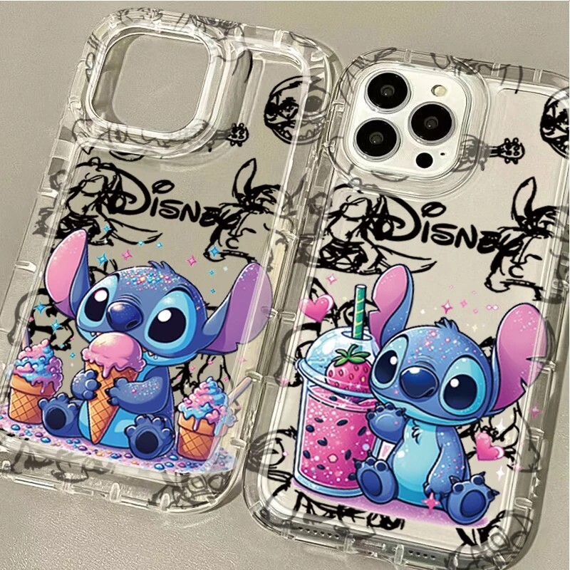 Disney Stitch Clear Phone Case Cover for Samsung Galaxy S24 S23 S22 S21  Ultra