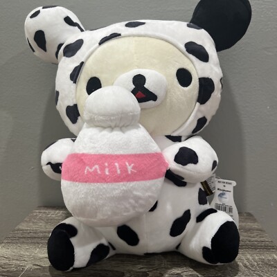 RILAKKUMA KORILAKKUMA SEATED COW HOLDING MILK 14 INCH BRAND NEW SAN X TM