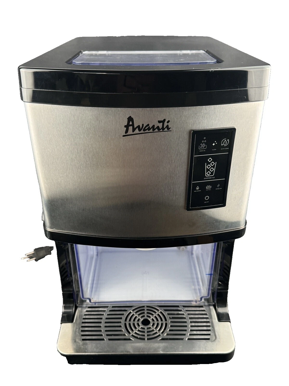 Fabricantes de hielo de encimera Avanti de acero inoxidable