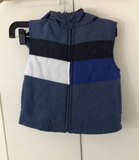 Toddler/baby Nautica Boys Zip Up Hooded sleeveless Vest Size 4T