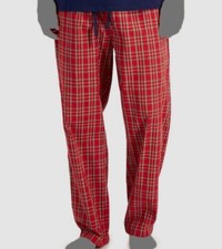 30 Club Room Mens Red Green Plaid Lounge Sleepwear Cotton Pajama Pants Size M