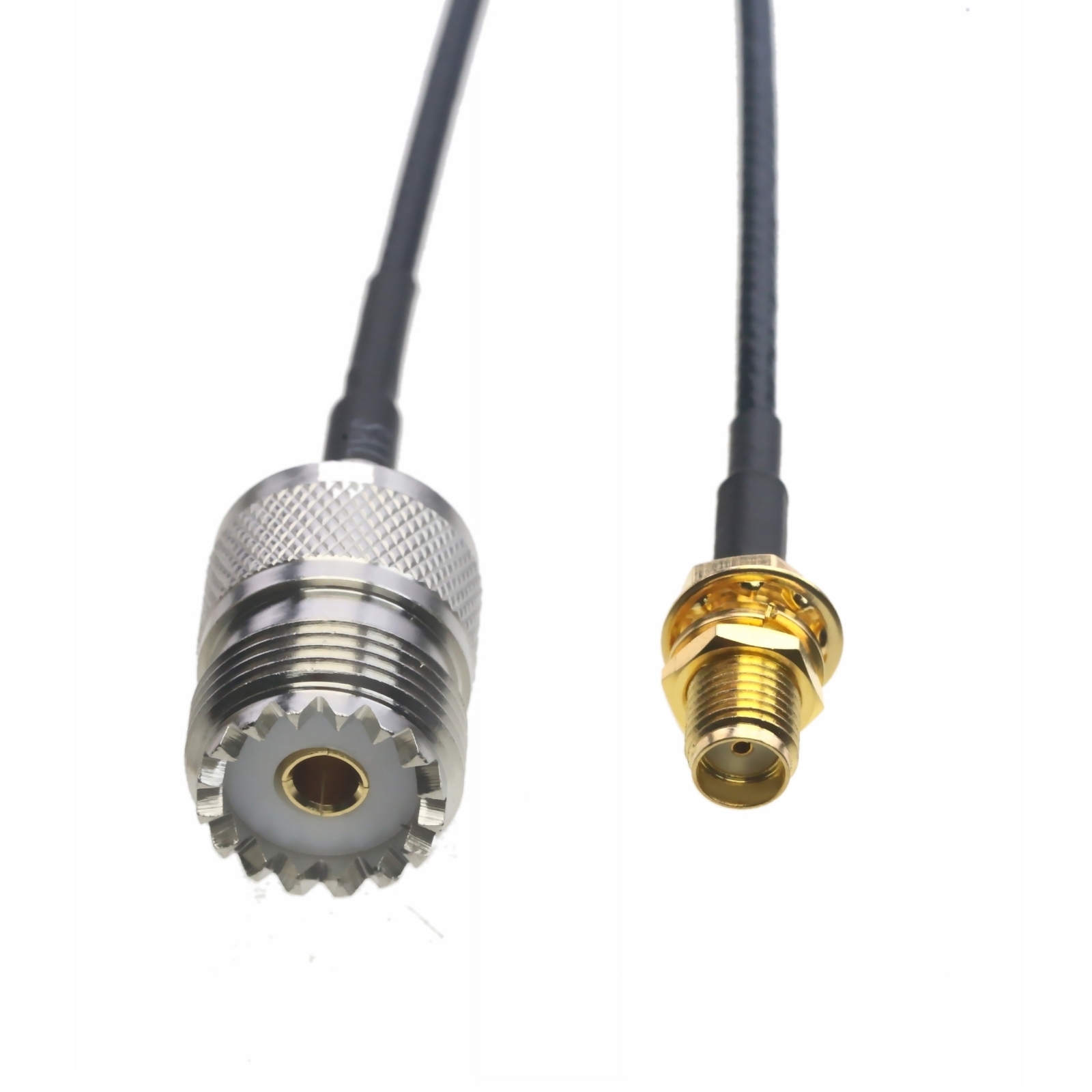 Cable SMA Female nut bulkhead to SO239 jack VHF/UHF RG316 6