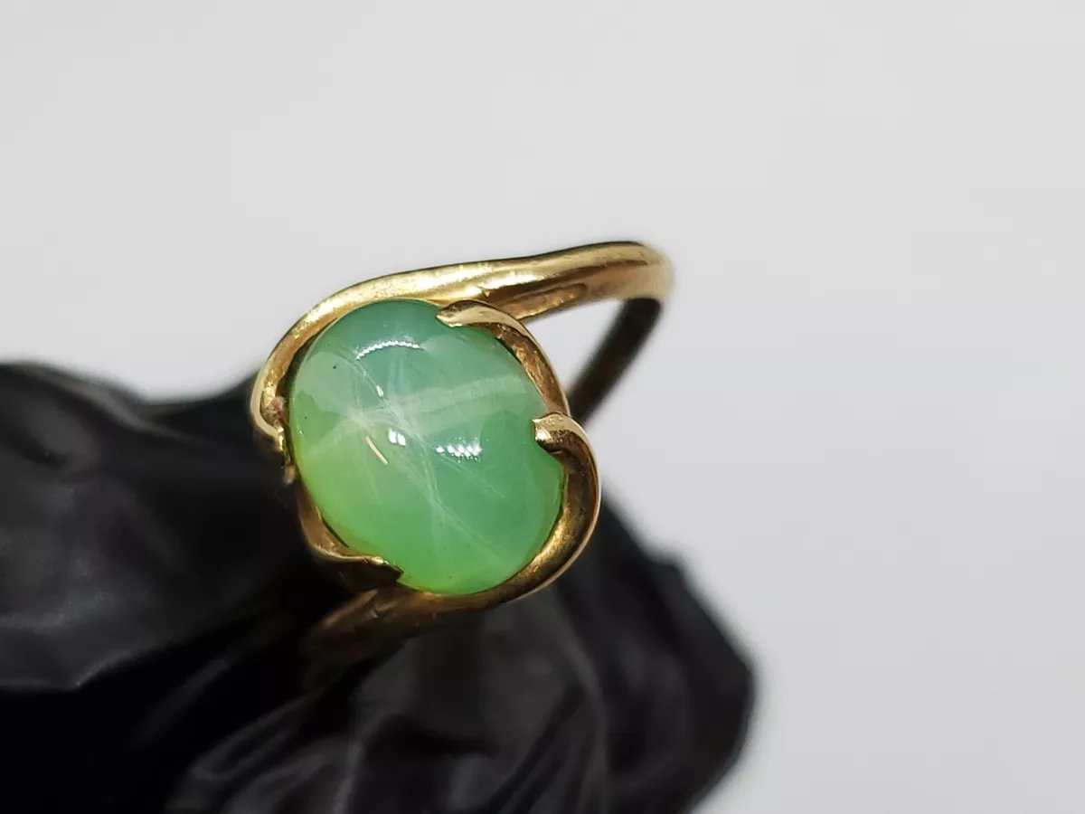 Green star sapphire ring deals