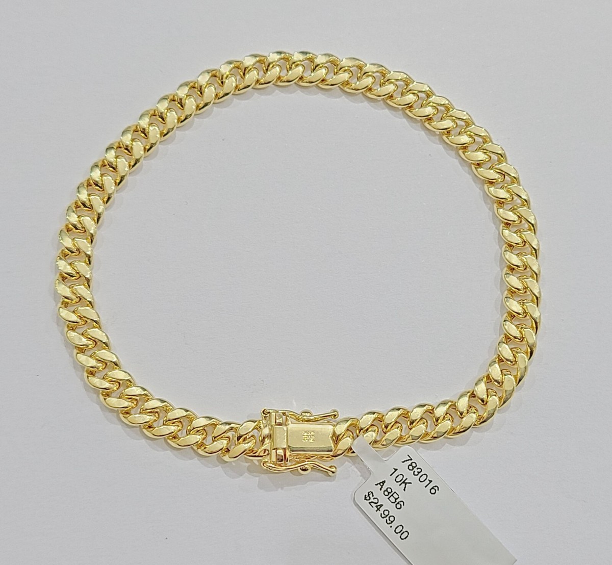 10k Yellow Gold Miami Cuban Link Bracelet 8.5