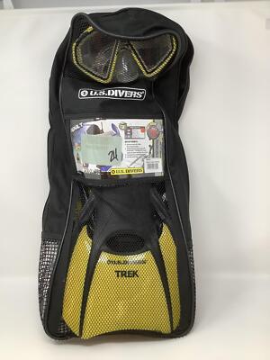 U.S. Divers 240410 Yellow Fins, Mask, Snorkel & Bag Snorkeling Set Size Small